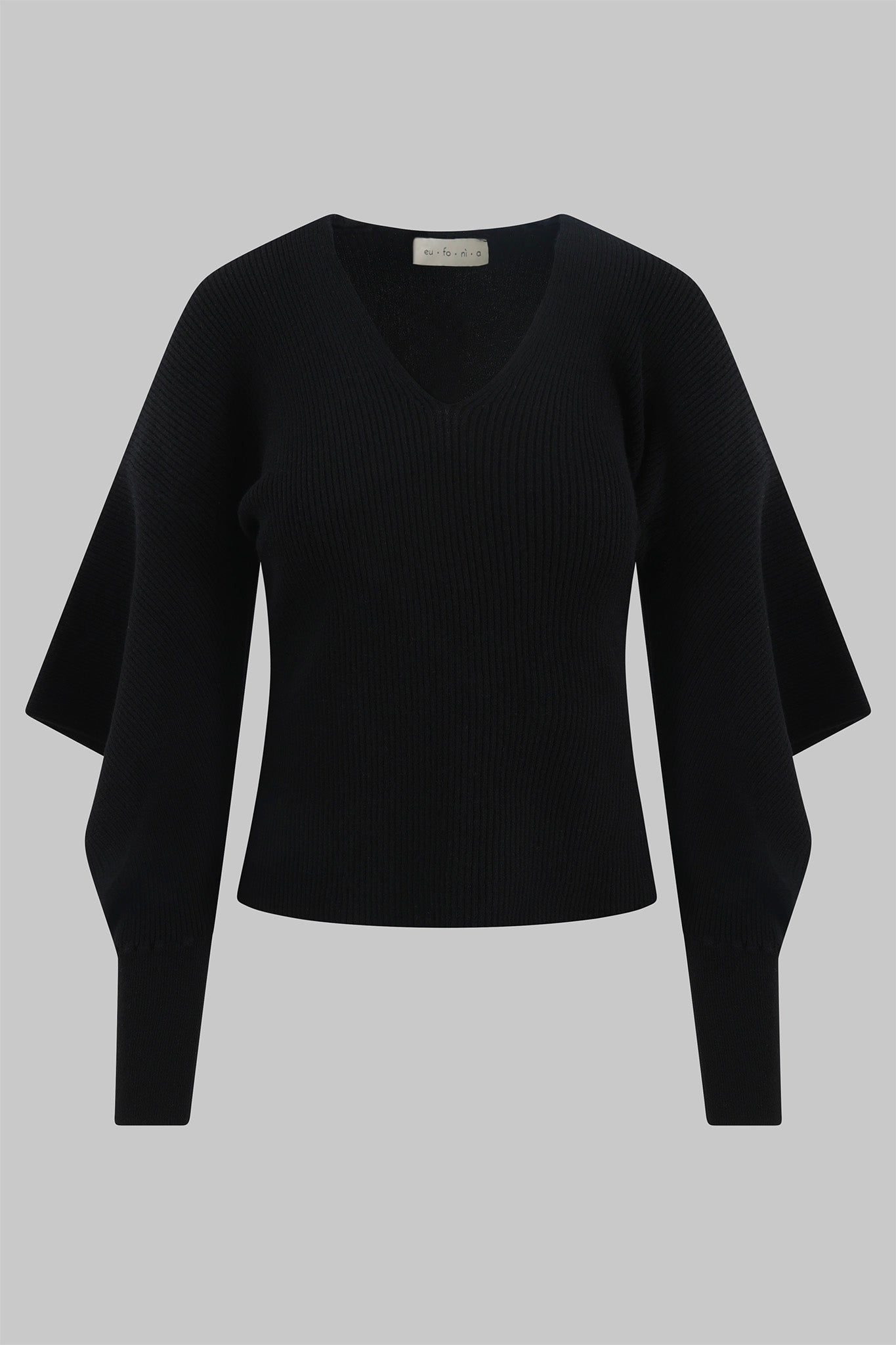 Maglione a coste con cut - out sulle maniche - Eufonia